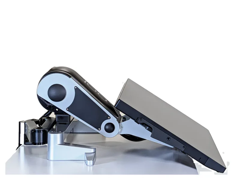 Cintiq Pro 27 on the XOOT_Pro arm in its lowest position